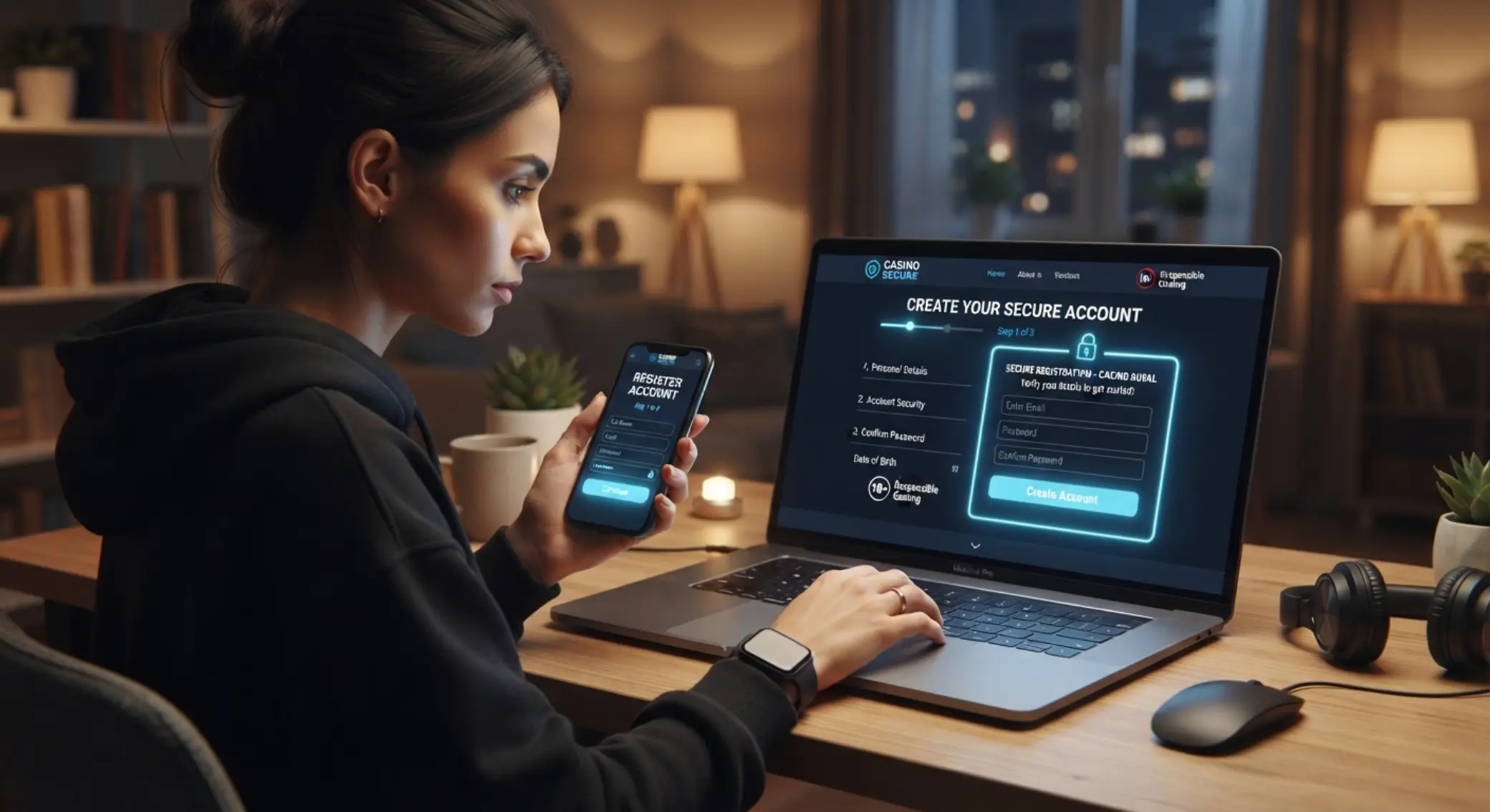Proces rejestracji w kasynie online na telefonie i komputerze