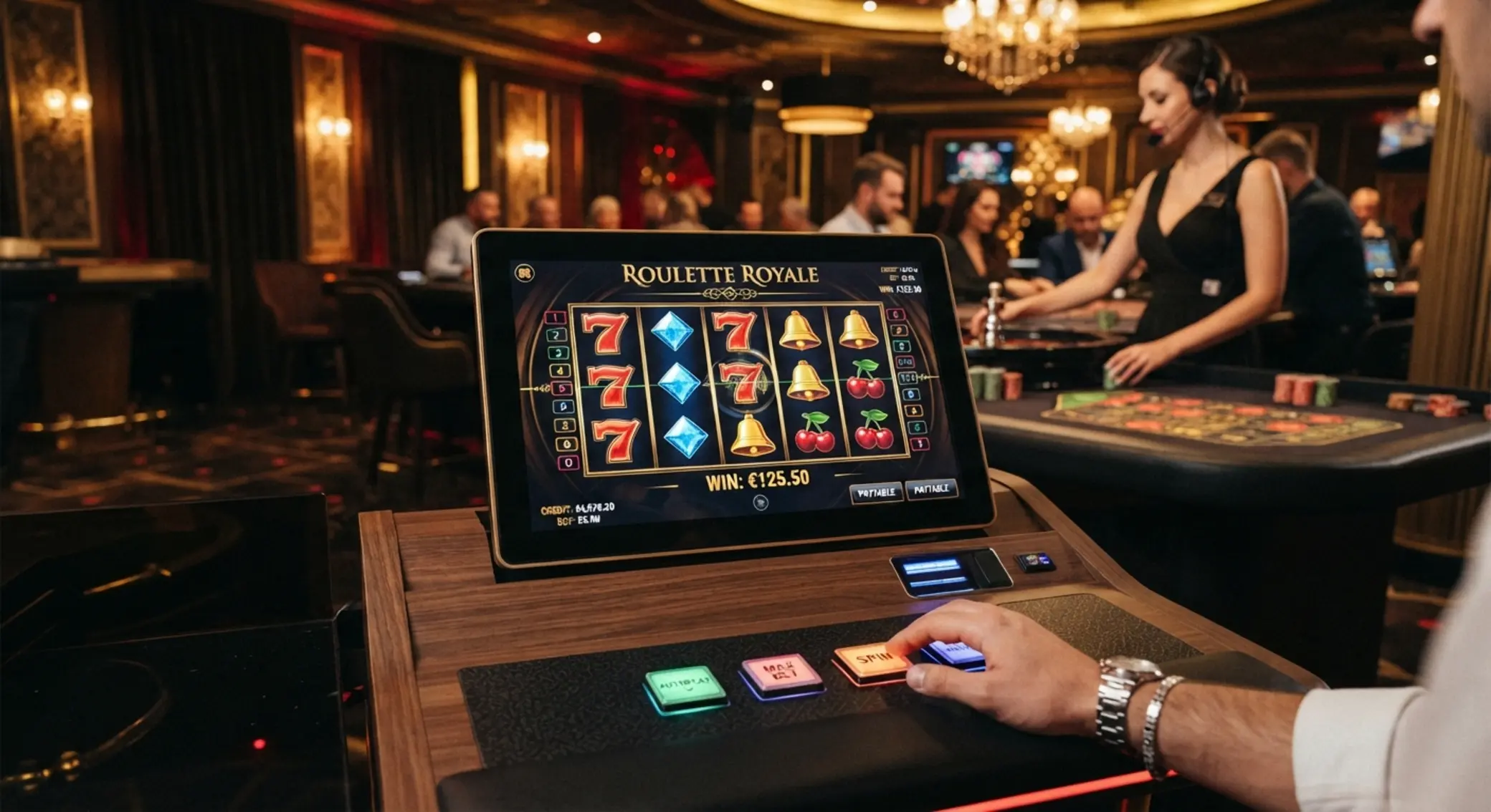 Automat online z ruletką i krupierem w tle