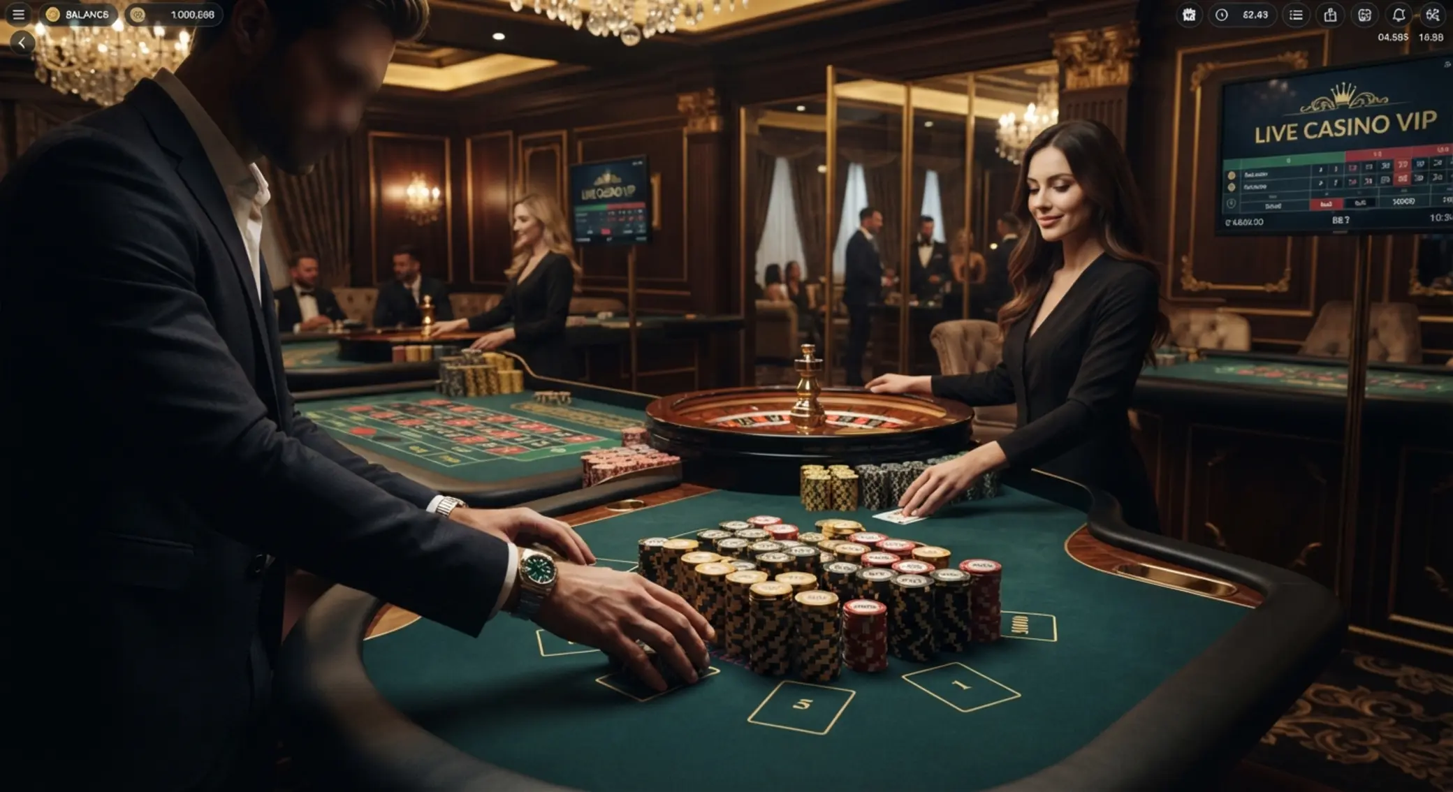 VIP high roller w kasynie online Gracz VIP high roller przy ruletce i blackjacku online